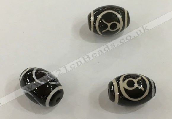 DZI416 10*14mm drum tibetan agate dzi beads wholesale