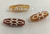 DZI421 10*28mm drum tibetan agate dzi beads wholesale