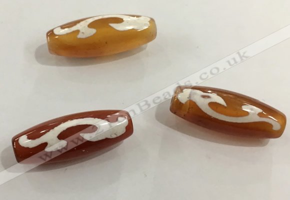 DZI425 10*28mm drum tibetan agate dzi beads wholesale