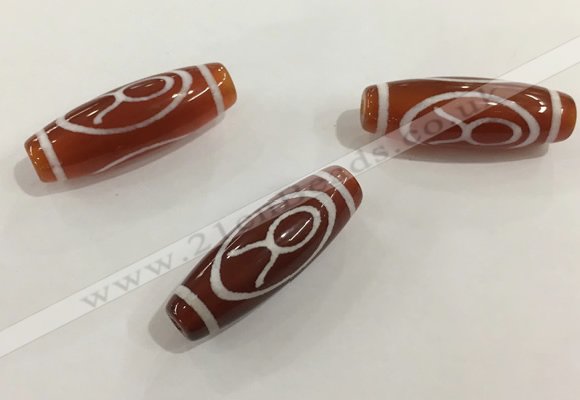 DZI430 10*30mm drum tibetan agate dzi beads wholesale