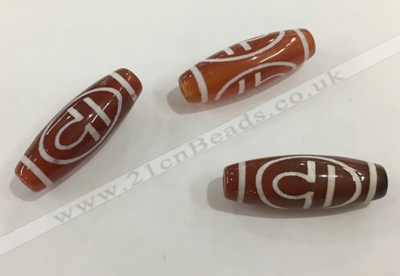 DZI435 10*30mm drum tibetan agate dzi beads wholesale