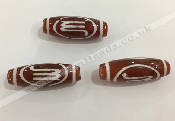 DZI438 10*30mm drum tibetan agate dzi beads wholesale