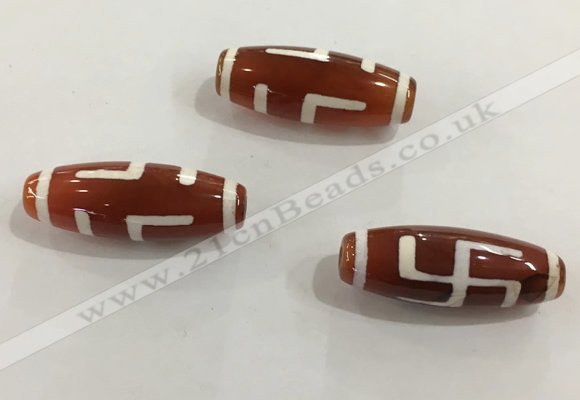 DZI445 10*30mm drum tibetan agate dzi beads wholesale