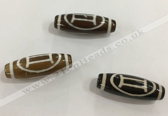 DZI455 10*30mm drum tibetan agate dzi beads wholesale