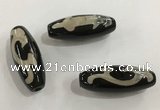 DZI491 10*30mm drum tibetan agate dzi beads wholesale