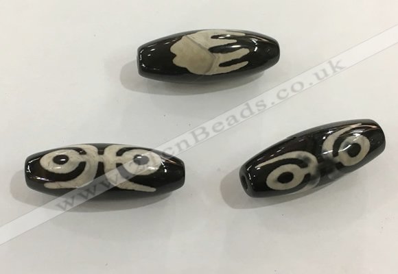 DZI493 10*30mm drum tibetan agate dzi beads wholesale