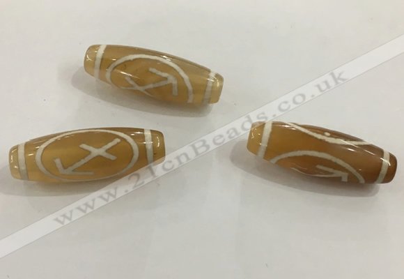 DZI500 10*30mm drum tibetan agate dzi beads wholesale