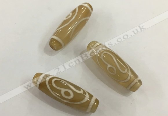 DZI501 10*30mm drum tibetan agate dzi beads wholesale