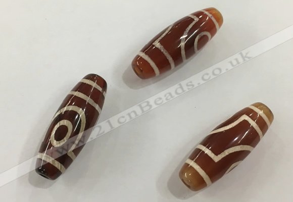 DZI518 10*28mm drum tibetan agate dzi beads wholesale