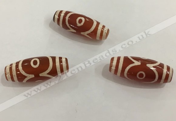 DZI521 10*30mm drum tibetan agate dzi beads wholesale