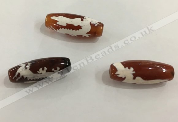 DZI523 10*30mm drum tibetan agate dzi beads wholesale