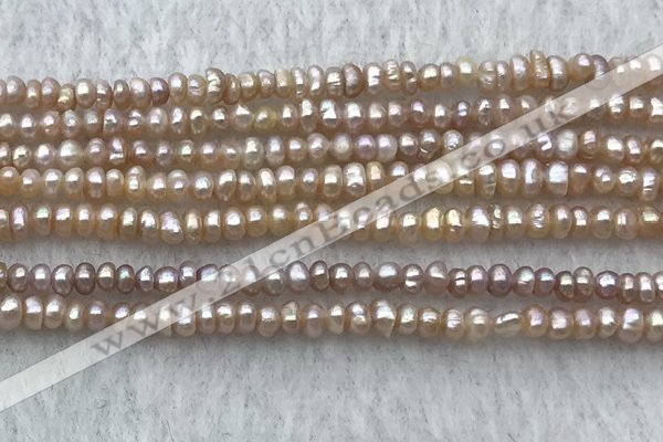 FWP10 14.5 inches 2.5mm - 3mm potato light purple freshwater pearl strands