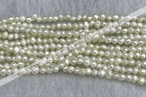 FWP11 14.5 inches 2.8mm potato white freshwater pearl strands