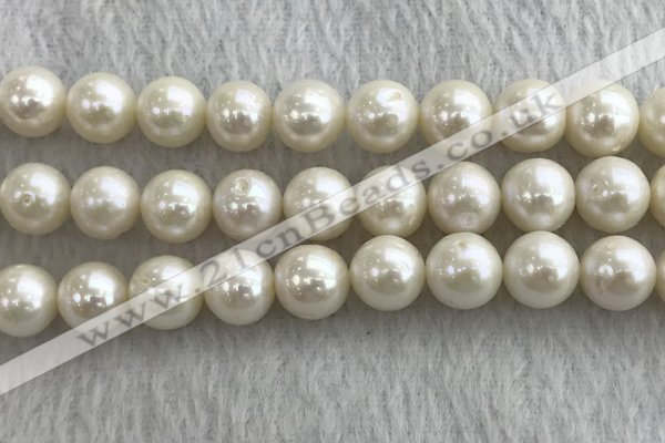 FWP117 15 inches 10mm - 11mm potato white freshwater pearl strands