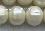 FWP125 15 inches 11mm - 12mm potato white freshwater pearl strands