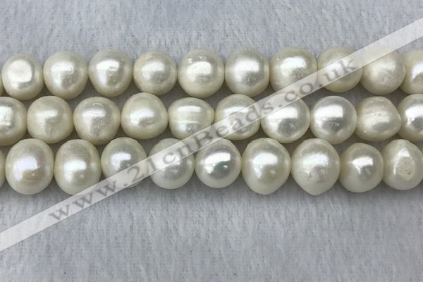 FWP132 15 inches 12mm - 13mm potato white freshwater pearl strands