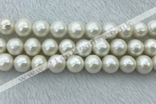 FWP135 15 inches 12mm - 13mm potato white freshwater pearl strands