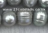 FWP139 15 inches 8mm - 9mm potato grey freshwater pearl strands