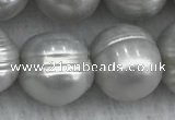 FWP140 15 inches 10mm - 11mm potato grey freshwater pearl strands