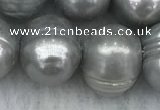 FWP141 15 inches 11mm - 12mm potato grey freshwater pearl strands