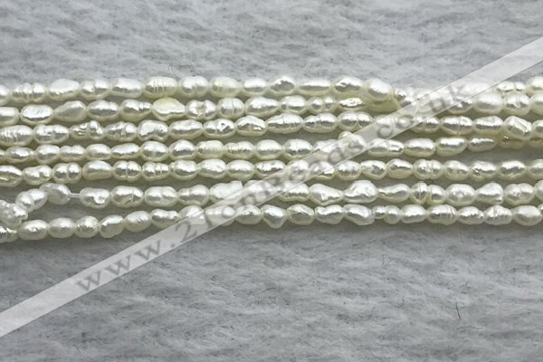 FWP150 14.5 inches 1.8mm - 2mm rice white freshwater pearl strands