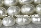 FWP171 14.5 inches 5mm - 6mm rice white freshwater pearl strands