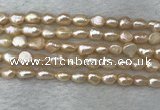 FWP275 15 inches 6mm - 7mm baroque pink freshwater pearl strands