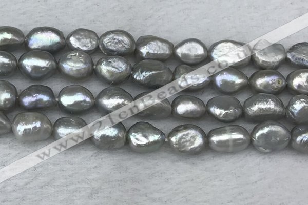 FWP287 15 inches 9mm - 10mm baroque grey freshwater pearl strands