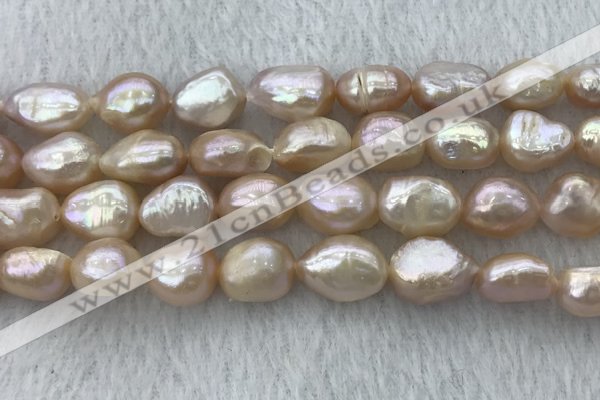 FWP291 15 inches 10mm - 11mm baroque purple freshwater pearl strands