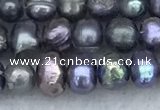 FWP31 14.5 inches 4mm - 4.7mm potato black freshwater pearl strands