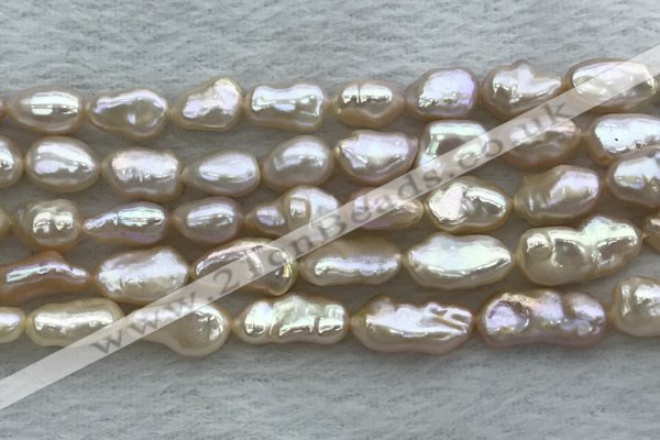 FWP355 8mm - 9mm baroque light purple freshwater pearl strands