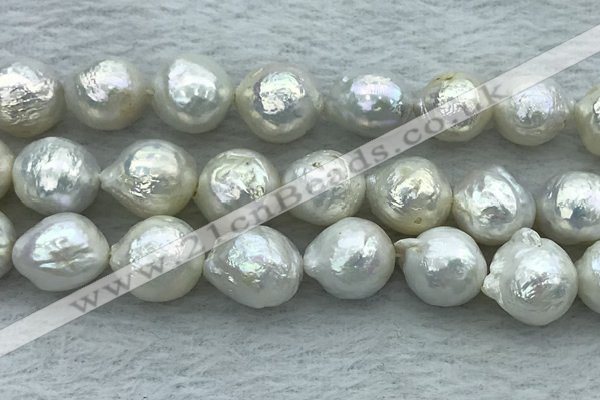 FWP360 15 inches 11mm - 12mm baroque freshwater nucleated pearl beads