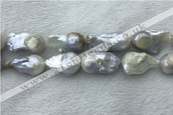 FWP364 15 inches 20mm - 22mm baroque freshwater nucleated pearl beads