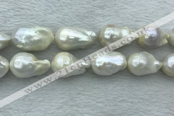 FWP366 15 inches 16mm - 18mm baroque freshwater nucleated pearl beads
