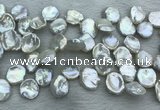 FWP376 Top-drilled 15mm - 18mm keshi freshwater pearl beads