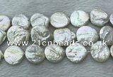 FWP382 15 inches 20mm coin freshwater pearl beads