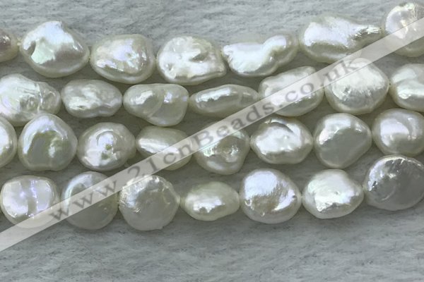 FWP385 15 inches 11mm - 12mm coin freshwater pearl beads