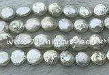 FWP386 15 inches 12mm - 13mm coin freshwater pearl beads