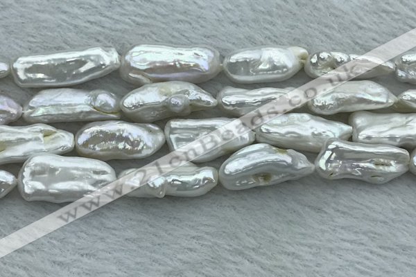 FWP411 15 inches 10*22mm - 11*25mm biwa freshwater pearl beads