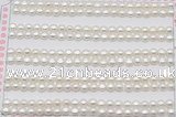 FWP452 half-drilled 4-4.5mm bread freshwater pearl beads