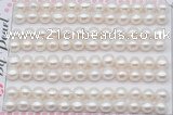 FWP458 half-drilled 7-7.5mm bread freshwater pearl beads