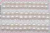 FWP459 half-drilled 7.5-8mm bread freshwater pearl beads