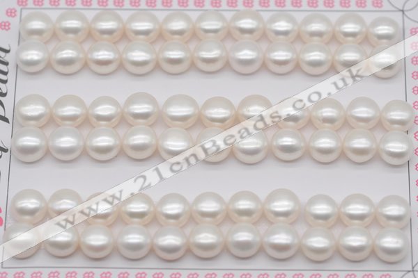 FWP459 half-drilled 7.5-8mm bread freshwater pearl beads