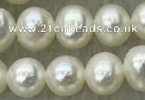 FWP46 14.5 inches 5mm - 6mm potato white freshwater pearl strands