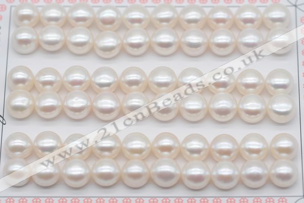 FWP461 half-drilled 8.5-9mm bread freshwater pearl beads