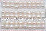 FWP462 half-drilled 9-9.5mm bread freshwater pearl beads