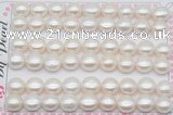 FWP464 half-drilled 10-10.5mm bread freshwater pearl beads