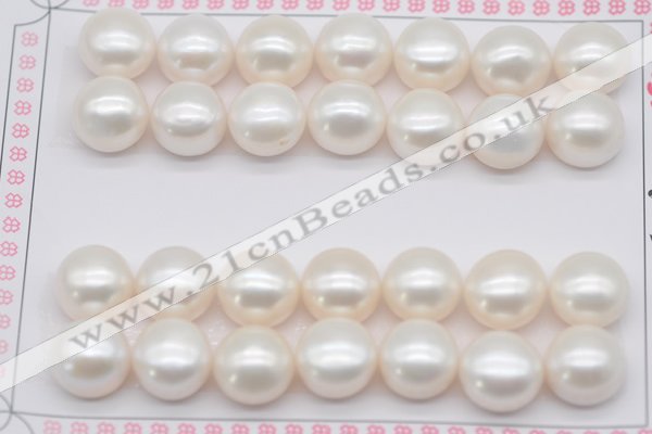 FWP467 half-drilled 11.5-12mm bread freshwater pearl beads