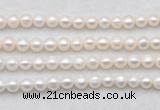 FWP486 14.5 inches 7mm - 8mm potato white freshwater pearl strands