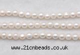 FWP487 14.5 inches 8mm - 9mm potato white freshwater pearl strands